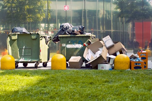 Builders skip on a construction site